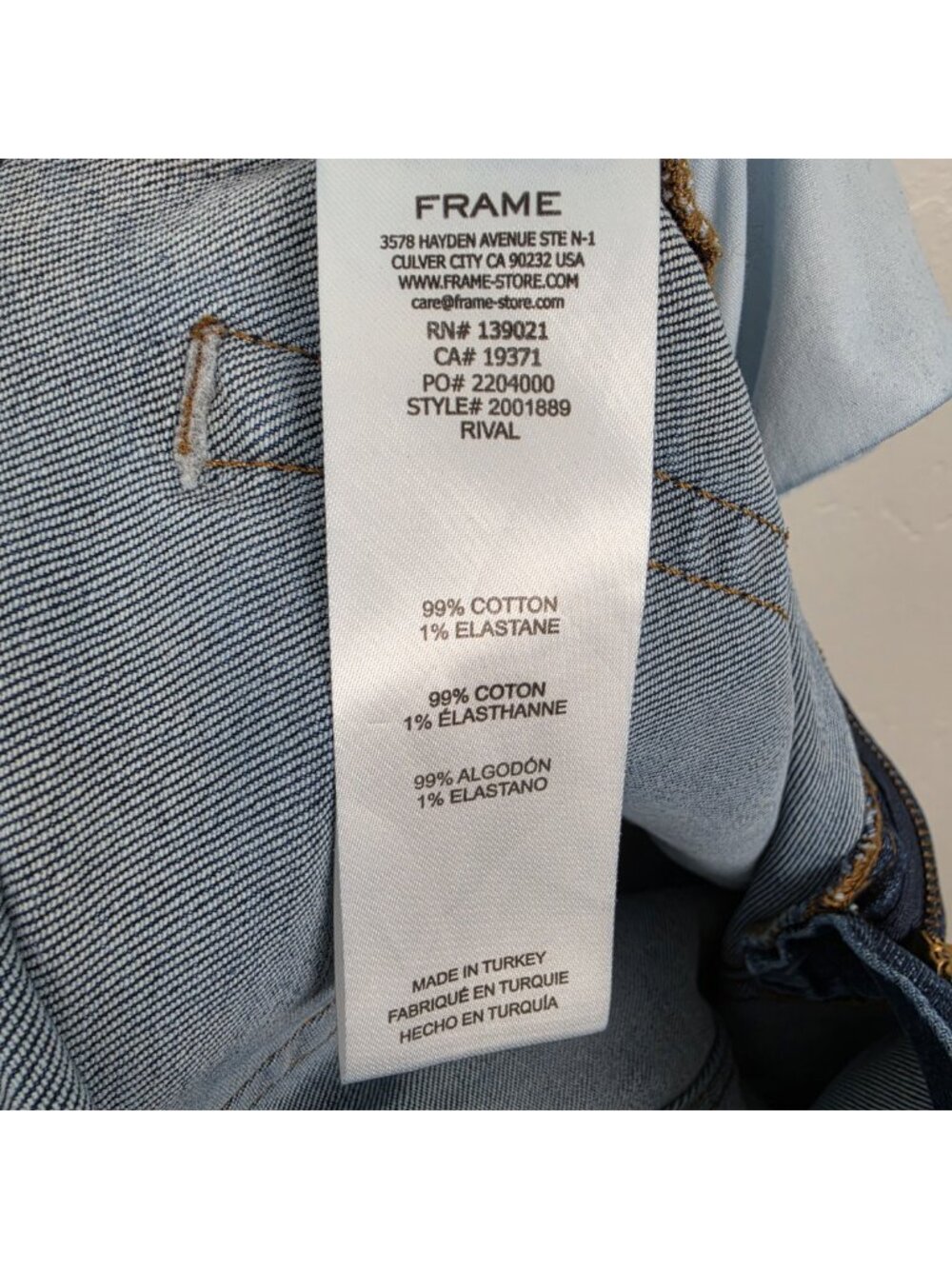 FRAME The Wide Jeans High Rise Wide Leg Ankle Rival Blue Size 31 - Picture 12 of 14